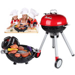 Kids BBQ Pretend Play Cooking Set Sausages Utensils Barbecue Grill Toy Cooker V891-TOY-BBQS-X1