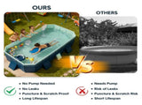 2.6m Foldable Pool PVC Non Inflatable Large Rectangle Pool Holding up to 6 People Hard Thickened V985-RECTANGULARPOOL
