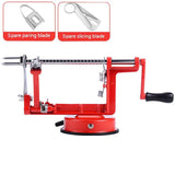 Red 3-in-1 Apple Peeler Slicer and Corer - Manual Hand Crank Fruit Peeling Machine with Strong V888-ELOSUNG56350