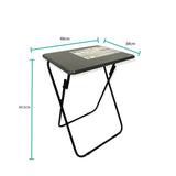 Metal MDF Folding Table Foldable Laptop PC Collapsible Study Desk 48cm x 38cm V238-SUPDZ-39700425343056