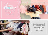 Baby Hangers, 11 Inch Velvet Kids Hangers with 6 Pcs Clothes Size Dividers, Infant Toddler Nursery V1258-DP02-C-342