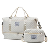 Travel Duffel Bag Small Pouch Travel Accessories Quilted Design Organized - Purple - Size L V1347-127-38933-PUR-L