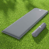 Weisshorn Self Inflating Mattress Camping Sleeping Mat Air Bed Pad Single Grey CAMP-B-MAT-INF-SIN-GREY