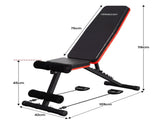 Powertrain Adjustable Weight Bench w/ Incline Decline and 7 Backrest Positions WBD-DDS-03M
