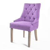 French Provincial Dining Chair Oak Leg AMOUR VIOLET V274-FT-FC8443-VT1