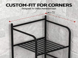 Artiss 5 Tier Floor Standing Corner Shower Caddy Bathroom Organizer Black BSR-A-5T-142H