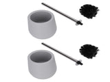 2sets Toilet Bowl Cleaner Brush Lockable Thread Convenient Practical Efficient Safe Reliable Durable V1294-YM0715-3112210116311