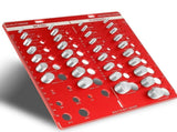 Nut and Bolt Thread Checker Aluminum Alloy 34 Thread Identifier Gauge Precise Inch and Metric Screw V1369-AZ3-W-12553