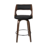 Artiss 2x Bar Stools Swivel Leather Chair 76cm BA-TW-8569-H76-BKX2-AB