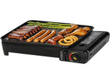 Portable Gas Grill with Removable Grate & Carry Case Dual Fuel Outdoor Stove for Camping, Backyard V1107-CS-BXSKSSKL