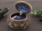Vintage Music Box with 12 Constellations Rotating Goddess Twinkling LED Light V1294-YM0901-JY20436-04