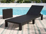 Gardeon Sun Lounge Outdoor Folding Recliner Patio Pool Beach Chair Slatted Black FSL-02-STR-BK