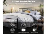 Artiss Bed Frame Double Metal Bed Frame SOL MBED-C-SOL-D-BK