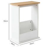 Levede Slim Side Table Magazine Rack Narrow Sofa End Table Storage Living Room NI1091-NT-AU