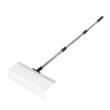 Bow Rake Garden Rake with Detachable Long Handle 21 Tines Garden Tool for Loosening Soil Gathering V1294-YM0901-3111250160611
