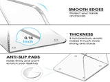 Non-Slips, Acrylic Book Ends for Shelves Clear Decoratives Non-Skid Heavy Duty V1189-LWWAL-20260401-06235