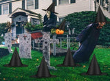24 PCS Halloween Witch Hats, Black Hanging Witch Hats Porch Yard Decor Witch Costume Accessories V1107-129-24162-BLK-24PCS