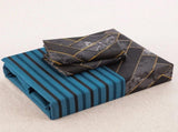 Marble Teal Nero Chevron Luxe Quilt / Doona / Duvet Cover set V745-AQ081948Q3