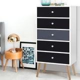 Artiss 5 Chest of Drawers - BONDS White FURNI-E-SCAN-TBOY01-WHBK