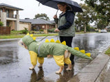 Green Dog Raincoat Dinosaur Hooded Waterproof Jacket 6XL Size with Leash Hole Removable Tail Cover V888-ELOSUNG54353