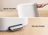 Cefito 20L Trash Bin Steel Pedal Bins Soft Close Kitchen Rubbish Waste Can White RB-20L-1C-WH