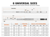 6 Pairs of 457.2mm Drawer Slides Side Mount Rails, Heavy Duty Full Extension Steel Track, Soft-Close V952-CZCJCTDG100LPTUBQV0