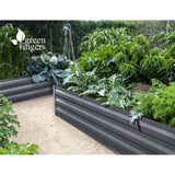 Green Fingers 2x Garden Bed 120x90cm Planter Box Raised Container Galvanised Herb GARDEN-ALUMGR-12-FC2