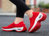 Women's Sport Shoes, 1 Pair Red Fashion Sneakers with Comfortable Sole for Daily Wear and Active V1369-AZ3-W-19472