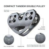 30kN Cable Trolley Pulley with Ball Bearing Climbing Caving Aloft Work Rescue V1366-AZ2-W-14609