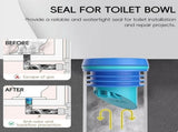 2PC Toilet Flanges Wax Rings with Prevent Backflow Valve -Thick Wax Bowl Ring Fits 3.2-4In Waste V1366-AZ2-W-15751