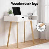 Artiss Computer Desk Drawer Cabinet Shelf White 90CM FURNI-G-DESK-1600-WH-WD