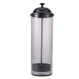 Grey Plastic Straw Holder for Counter with Lid Ideal for Smoothie Straws and Home Supplies V1369-AZ3-W-17318
