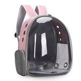 (BLUE)Replacement Transparent Pet Backpack with Zipper Closure - Heavy-Duty Structure, Ventilated V1106-CWBB004