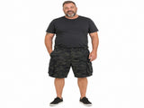 Deluxe PLUS SIZE CARGO SHORTS Heavy Duty Big Sizes 100% COTTON Drill Summer - Camo V563-BR-DLCARGOS-CAMO-XL