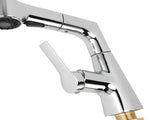 Pull Down Kitchen Faucet Stylish Electroplating Universal Telescopic Hose Kitchen Sink Faucet with V1294-YM0901-3112240036811
