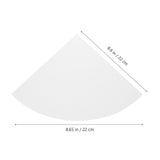 3-Pack White Corner Wall Shelves, 22x31cm Space-Saving Bookshelf Organizer for Living Room Storage V1370-AZ4-19853