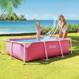 Intex Rectangular Metal Frame Pool 220 x 150cm - Pink 28266AU