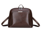 Brown Stylish Women's PU Leather Backpack - Spacious, Anti-Theft, Multi-Pocket Travel Bag for School V888-ELOSUNG17360
