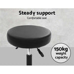 Artiss Salon Stool Round Swivel Chair SALON-B-RD-NEW-BK