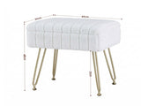 Artiss Storage Ottoman Vanity Foot Stool White FS-D-TED01-WH