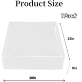 Plastic Sofa Seat Cushion Cover,1pack Plastic Cushion Cover Replacement,28x28x9 Inch Waterproof Sofa V1192-AZ-W-17393