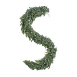 Christmas Garland with Lights, 9ft Pre-Lit LED Faux Cedar Garland for Fireplace Mantle, Indoor V1192-AZ-W-30135