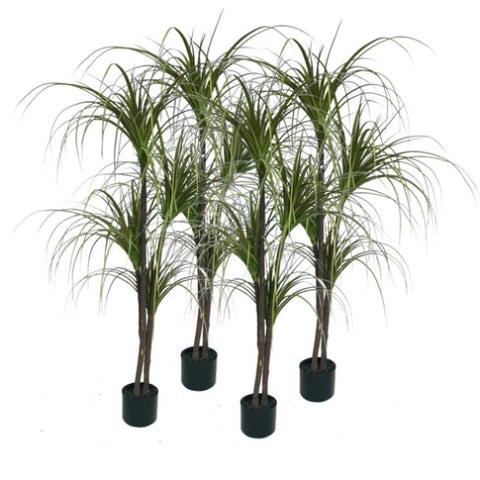 SOGA 4X 150cm Artificial Dracaena Plant Fake Potted, Simulation Tree Fake Plant Home Decor APLANTFHL1504X4