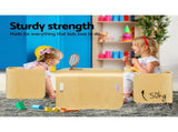 Keezi 3PCS Kids Table and Chairs Set Multifunctional Storage Desk BENT-B-KID-TAB03-NT