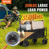 VEVOR Collapsible Wagon, 3 cu.ft Beach Wagon Cart with All-Terrain Wheels, Heavy Duty V952-ZDHYBXSSTCHSFRW7MV0