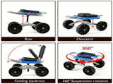 garden kneeler, garden seat with wheels, mobile gardening stool, kneeling bench, garden helper, V1107-DSZ-001-123