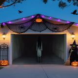 Halloween Garage Door Cover 7x16 FT - Witch Cauldron Backdrop Mural for Outdoor Indoor Decor, Spooky V1366-AZ2-W-16608