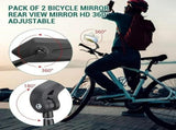 1Pair Rear View Mirror Reflector Adjustable Rotatable Handlebar Mirror Clear Rearview for MTB V1369-AZ3-W-21519