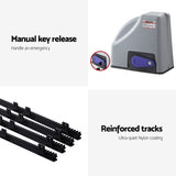 Lockmaster Automatic Sliding Gate Opener Kit 4M 800KG GO-SGO-DSR800-AC-RAILX2