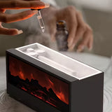 Aromatic Essential Oil Fireplace Diffuser Color Flame Diffuser Bonfire Fireplace Humidifier with V1102-GHJSQ001